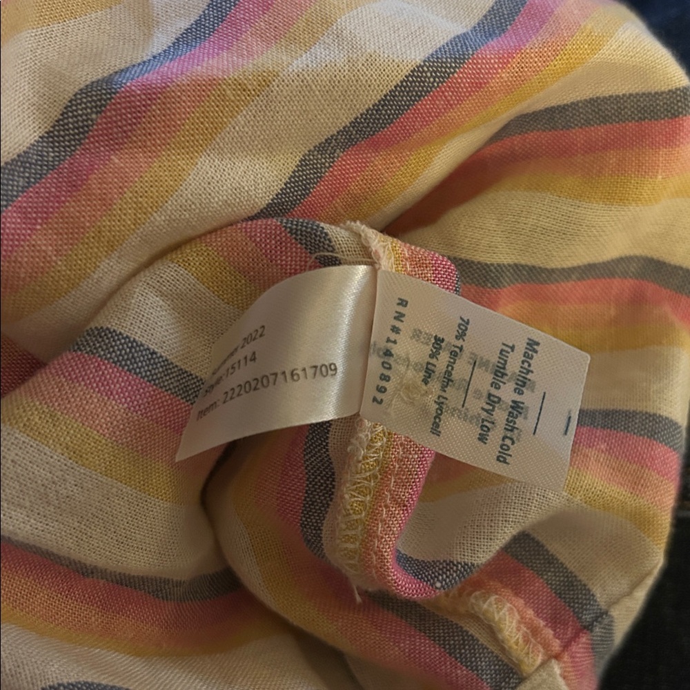 Marine LAYER Doze Short Sleeve PJ Top in Retro Ombre Stripe Medium M NWOT - Picture 7 of 10